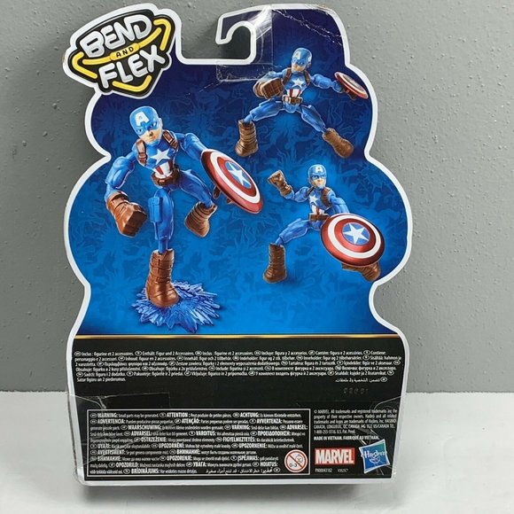 Hasbro Marvel Avengers Captain America Bend and Flex Action Figure NIB 2019 - Picture 3 of 4